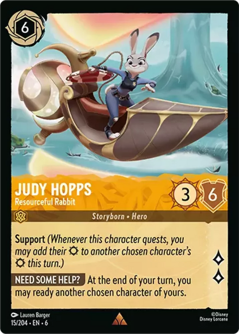 #015/204 Disney Lorcana - Azurite Sea: Judy Hopps - Resourceful Rabbit