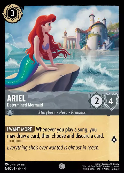 #174/204 Disney Lorcana - Ursula's Return: Ariel - Determined Mermaid