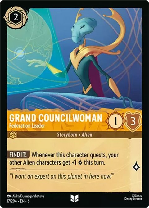 #017/204 Disney Lorcana - Azurite Sea: Grand Councilwoman - Federation Leader