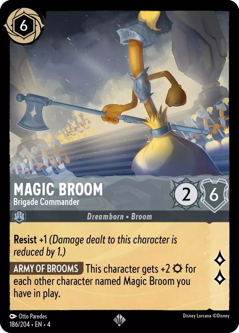 #186/204 Disney Lorcana - Ursula's Return: Magic Broom - Brigade Commander