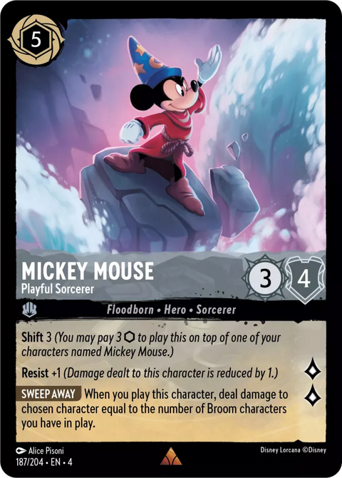 #187/204 Disney Lorcana - Ursula's Return: Mickey Mouse - Playful Sorcerer