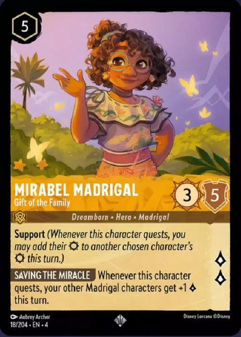 #018/204  Disney Lorcana - Ursula's Return: Mirabel Madrigal - Gift of the Family