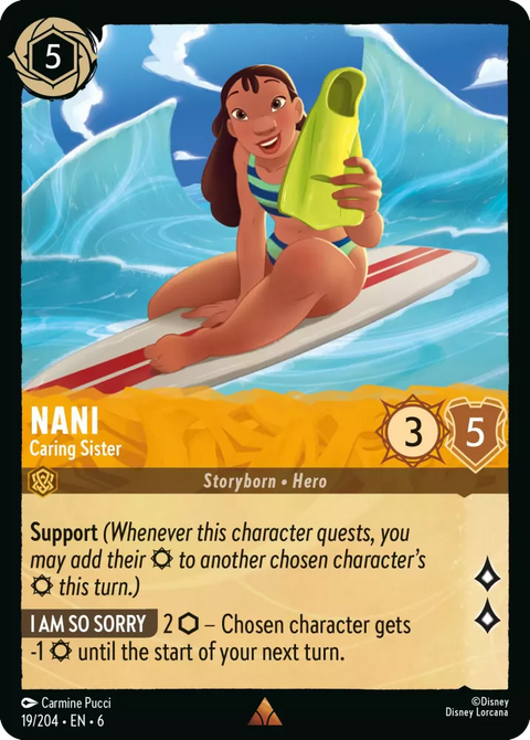 #019/204 Disney Lorcana - Azurite Sea: Nani - Caring Sister