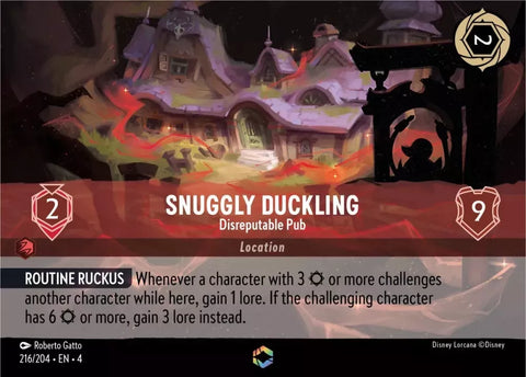 #216/204 Disney Lorcana - Ursula's Return: Snuggly Duckling - Disreputable Pub (ENCHANTED)