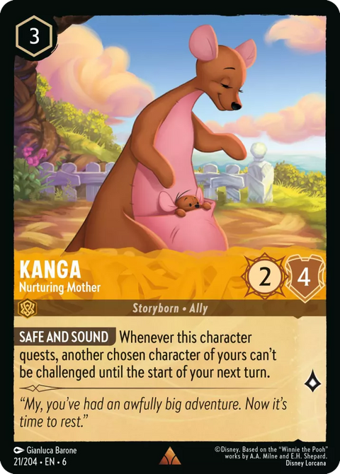 #021/204 Disney Lorcana - Azurite Sea: Kanga - Nurturing Mother