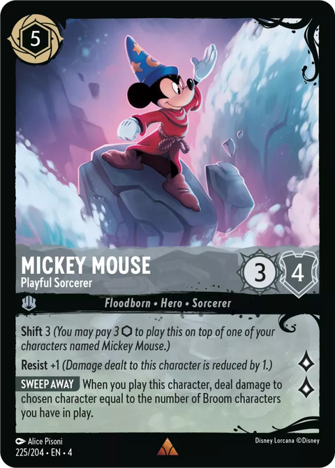 #225/204 Disney Lorcana - Ursula's Return: Mickey Mouse - Playful Sorcerer