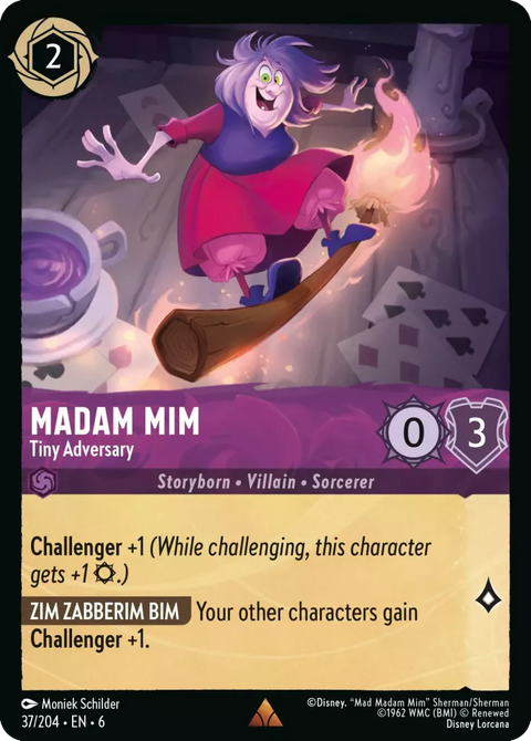 #037/204 Disney Lorcana - Azurite Sea: Madam Mim - Tiny Adversary