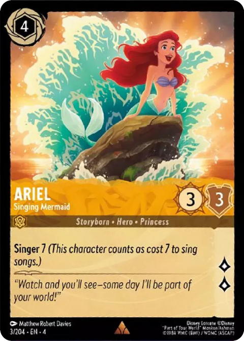 #003/204 Disney Lorcana - Ursula's Return: Ariel - Singing Mermaid