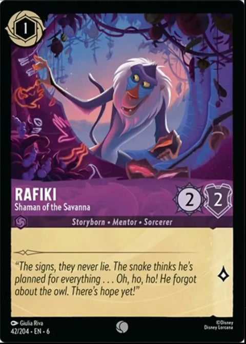 #042/204 Disney Lorcana - Azurite Sea: Rafiki - Shaman of the Savanna