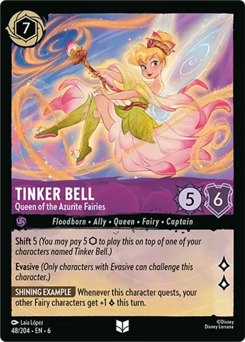 #048/204 Disney Lorcana - Azurite Sea: Tinker Bell - Queen of the Azurite Fairies