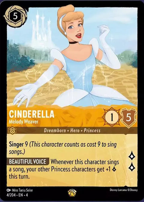 #004/204 Disney Lorcana - Ursula's Return: Cinderella - Melody Weaver