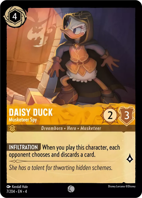 #007/204 Disney Lorcana - Ursula's Return: Daisy Duck - Musketeer Spy